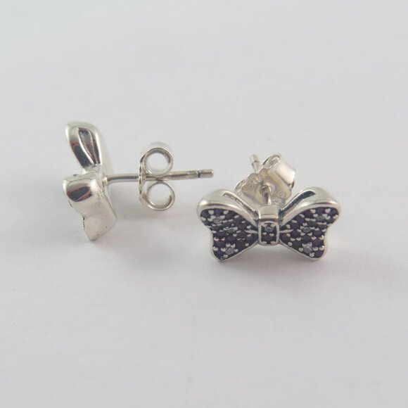 Pandora Bow Earrings – Sterling Silver S925 (A26) - Picture 4 of 5